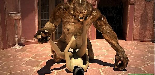  Fucked by an Ogre. 3DX Fantasy Toon